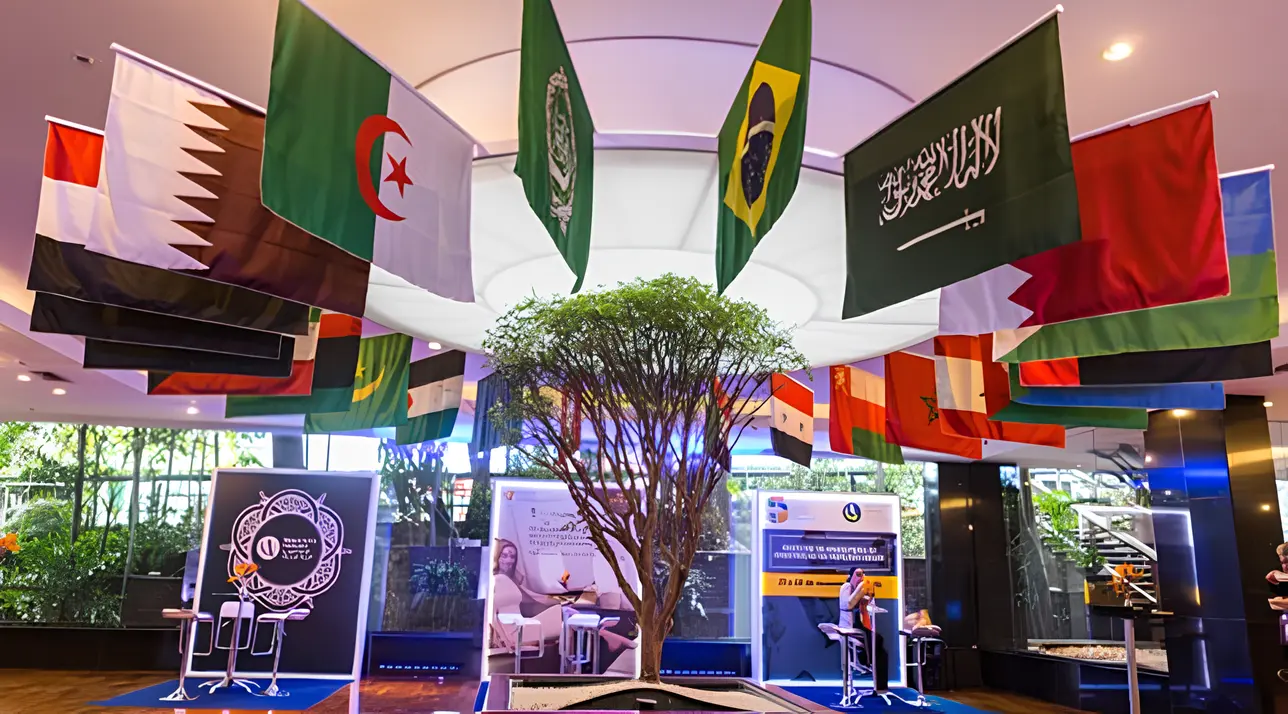 Vista panoramica de metropole em pais arabe representando oportunidades de mercado